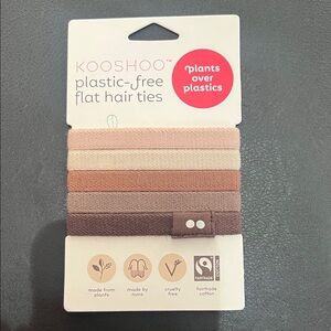 Plastic-Free Flat Hair Ties - Assorted Colors